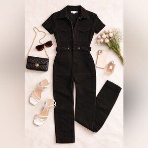 Good American Women’s Fit for Success Jumpsuit in Black - Size XS NWT